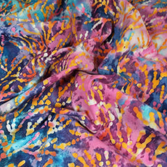 Premium Quality 100% Cotton Batik - Paint Stems - 45" Wide Pink & Orange - Pound A Metre