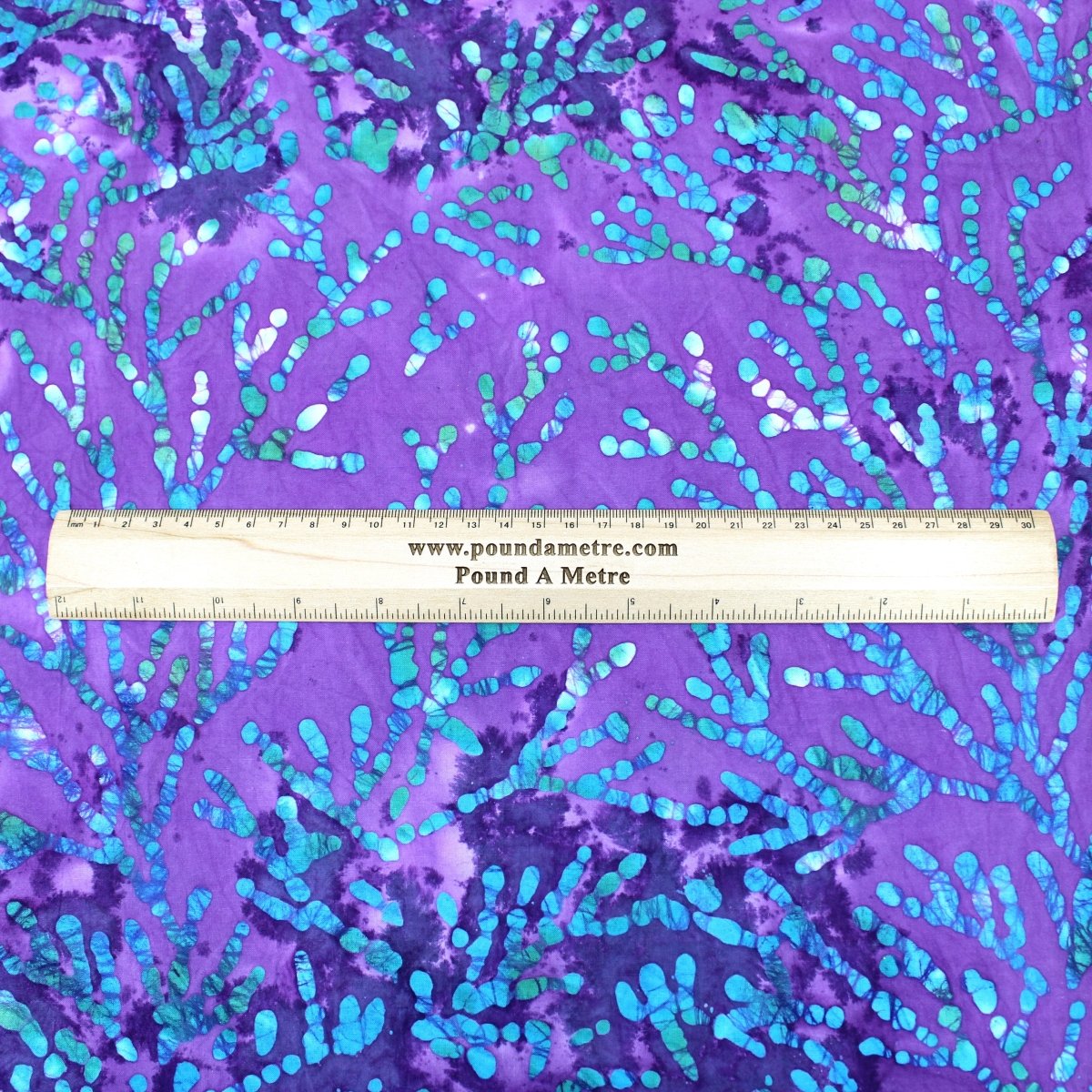 Premium Quality 100% Cotton Batik - Paint Stems - 45" Wide Purple & Blue - Pound A Metre