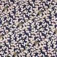 Pound A Metre 1 Metre Premium Quality 100% Oriental Foil Cotton - Pink Cherry Blossom - 55" Wide Navy