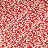 Pound A Metre 1 Metre Premium Quality 100% Oriental Foil Cotton - Pink Cherry Blossom - 55" Wide Red