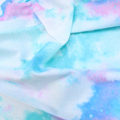 Premium Quality 100% Quilting Cotton - Galactix Range - Tye-Dye - 45’ Wide Sky Blue, Pink, Turquoise - Pound A Metre