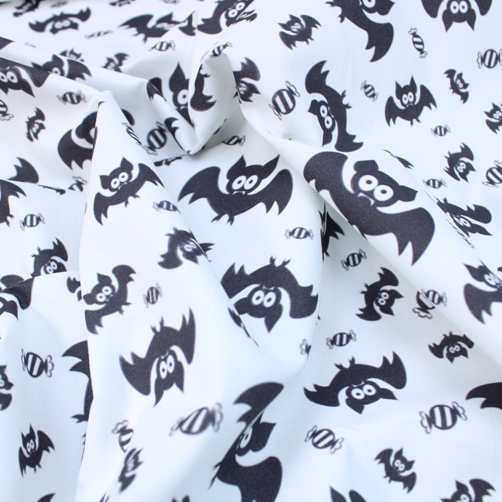 Premium Quality 100% Quilting Cotton - Halloween Range - Bats - 45’ Wide - Pound A Metre