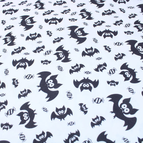 Pound A Metre Full Metre Premium Quality 100% Quilting Cotton - Halloween Range - Bats - 45’ Wide