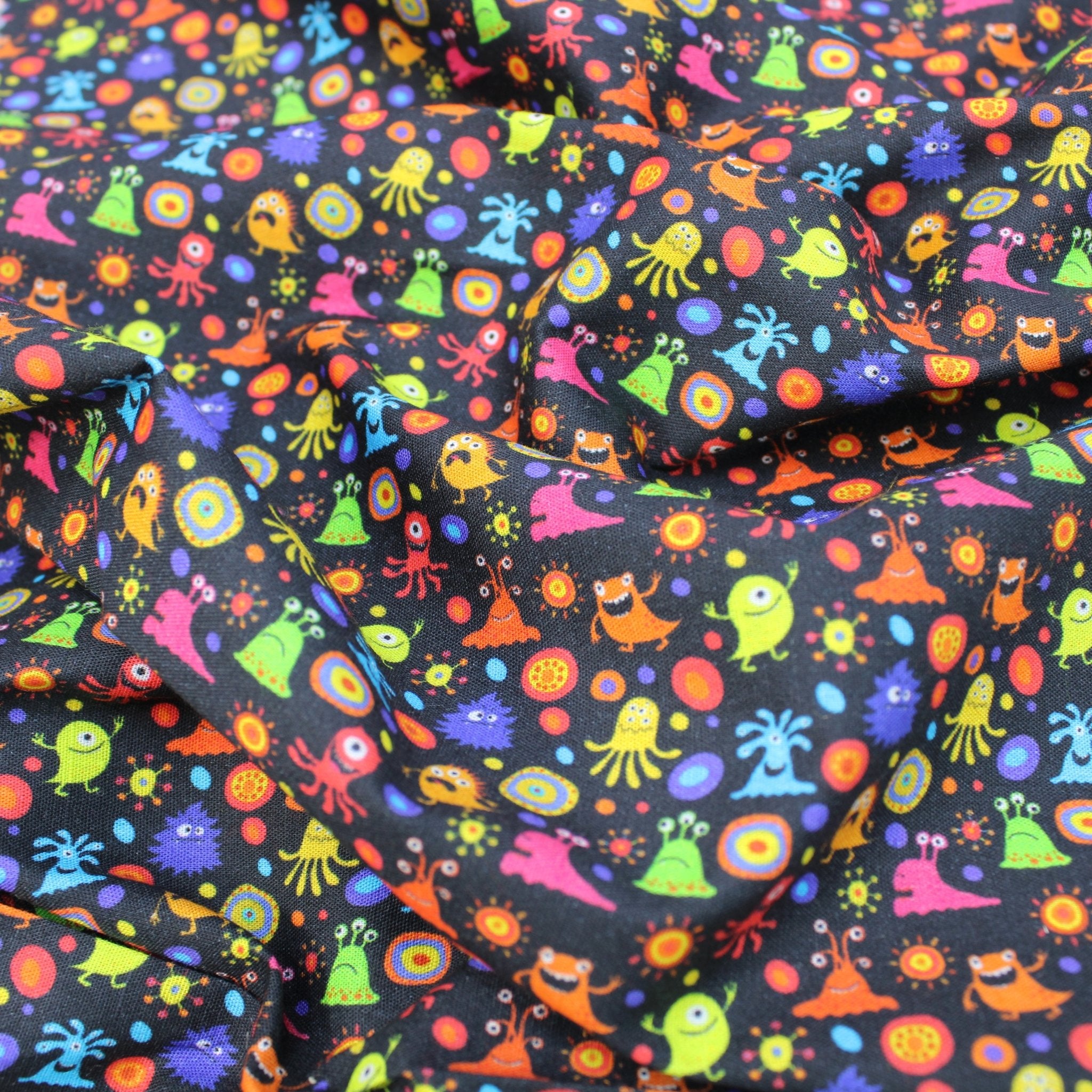 Premium Quality 100% Quilting Cotton - Halloween Range - Monsters - 45’ Wide - Pound A Metre