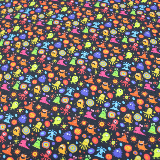 Premium Quality 100% Quilting Cotton - Halloween Range - Monsters - 45’ Wide - Pound A Metre