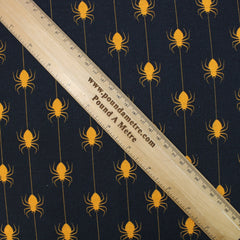 Premium Quality 100% Quilting Cotton - Halloween Range - Spider - 45’ Wide - Pound A Metre
