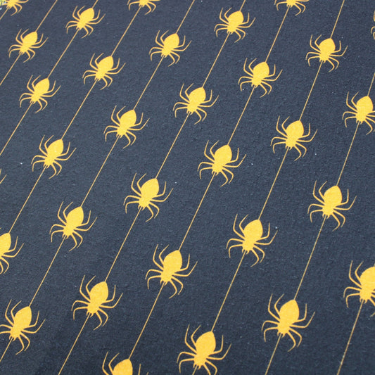 Premium Quality 100% Quilting Cotton - Halloween Range - Spider - 45’ Wide - Pound A Metre