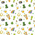 Pound A Metre Full Metre Premium Quality 100% Quilting Cotton- Irish Luck Range - Paddy’s Party -45’ Wide