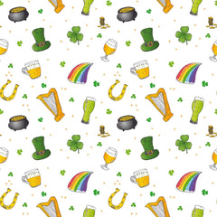 Premium Quality 100% Quilting Cotton- Irish Luck Range - Paddy’s Party -45’ Wide - Pound A Metre