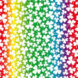 Pound A Metre Full Metre Premium Quality 100% Quilting Cotton - Irish Luck Range - Rainbow Clover - 45’ Wide