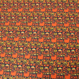 Pound A Metre Full Metre Premium Quality 100% Quilting Halloween Cotton 45' Wide Funky Pumpkin
