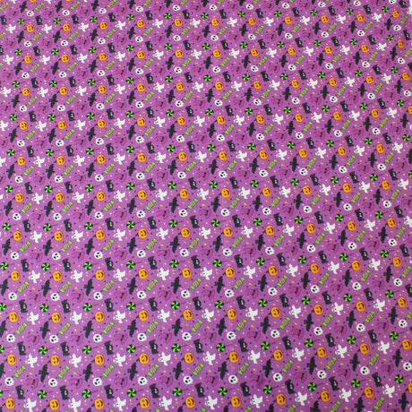 Premium Quality 100% Quilting Halloween Cotton 45' Wide Ghosts Friends - Pound A Metre
