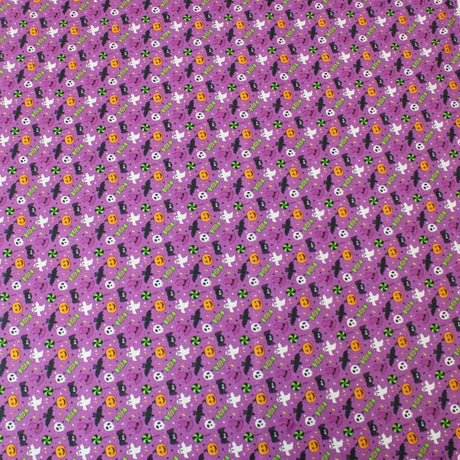 Pound A Metre Full Metre Premium Quality 100% Quilting Halloween Cotton 45' Wide Ghosts Friends