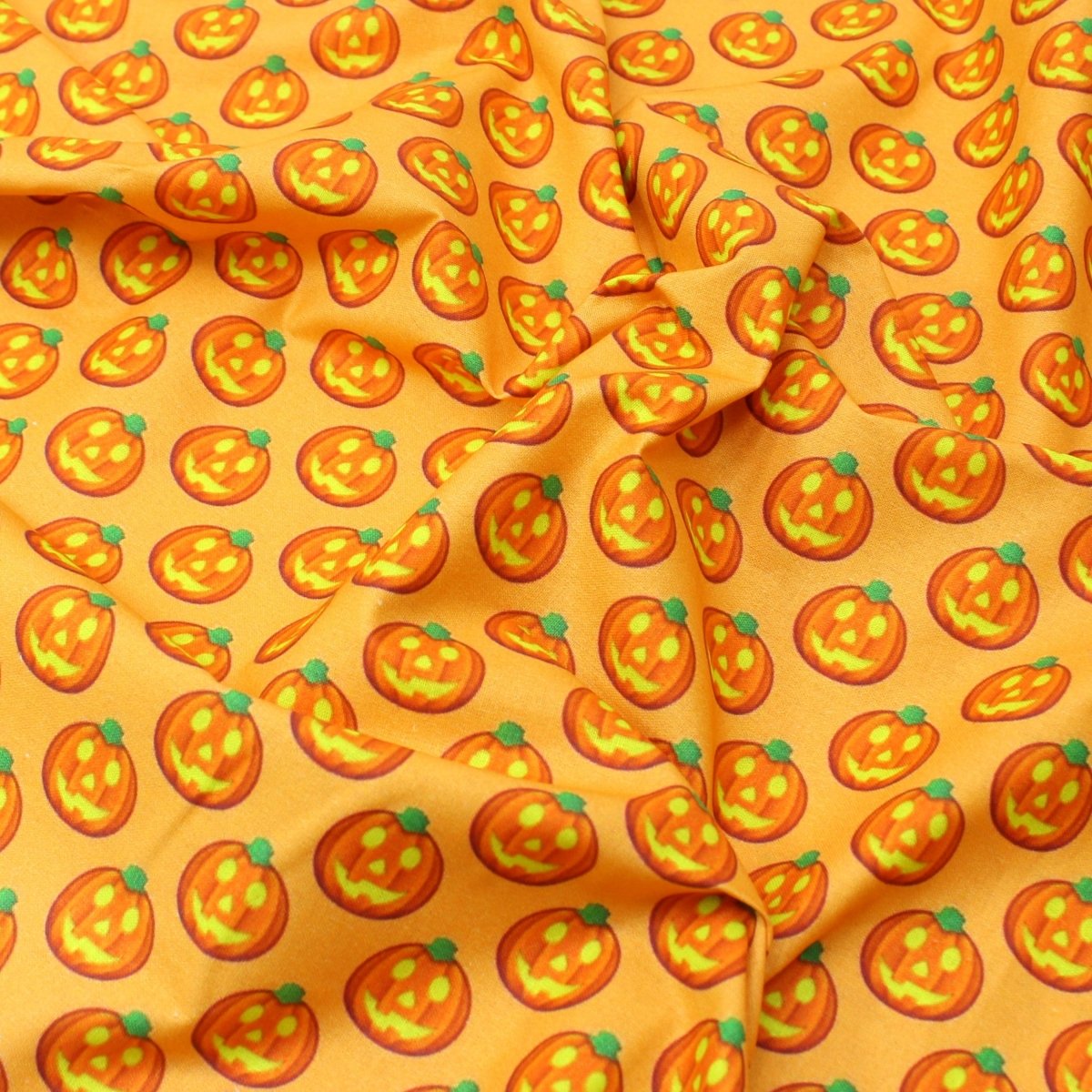 Premium Quality 100% Quilting Halloween Cotton 45' Wide Orange Pumpkin - Pound A Metre