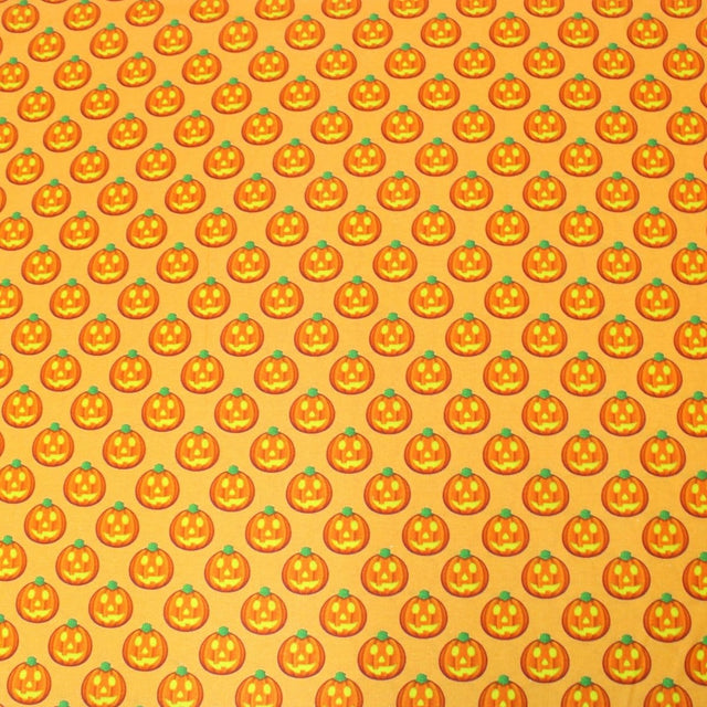 Pound A Metre Full Metre Premium Quality 100% Quilting Halloween Cotton 45' Wide Orange Pumpkin