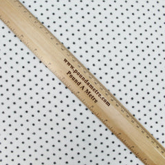 Premium Quality Brushed Polka Jersey 60" Wide Black & White - Pound A Metre