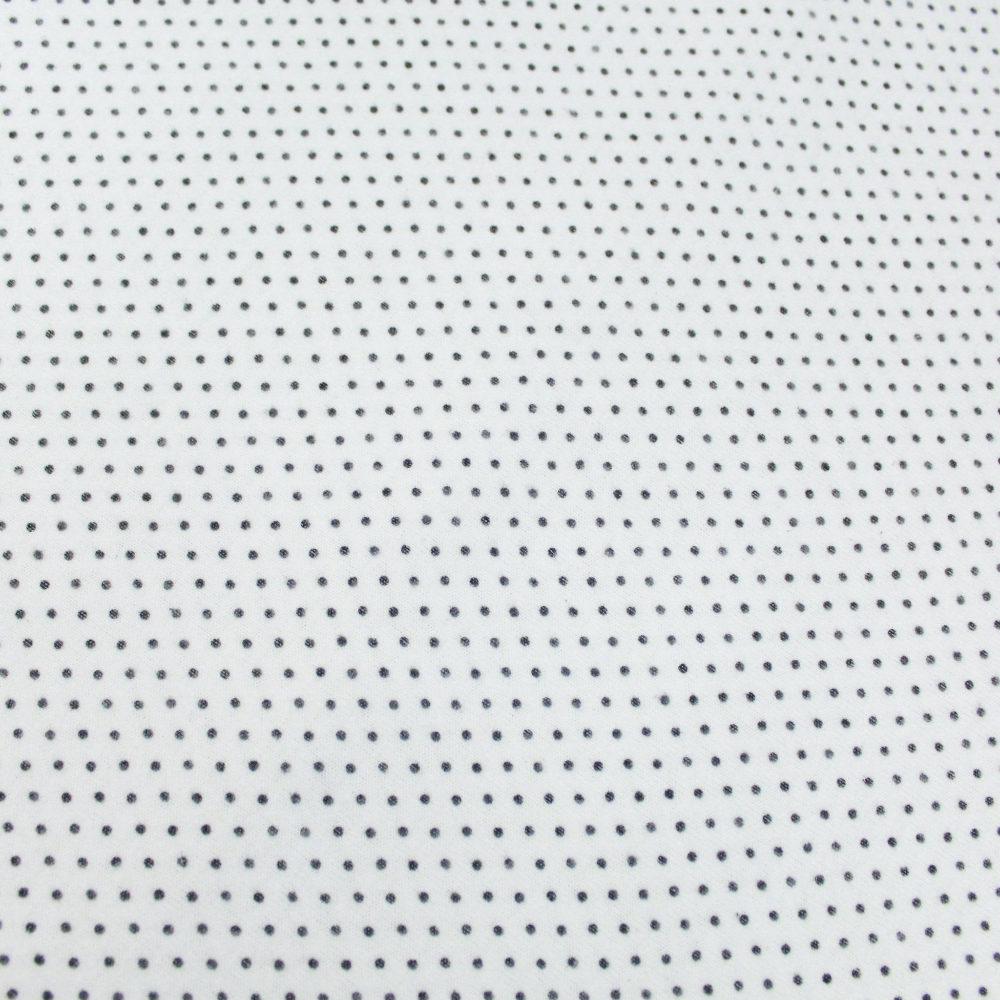 Premium Quality Brushed Polka Jersey 60" Wide Black & White - Pound A Metre