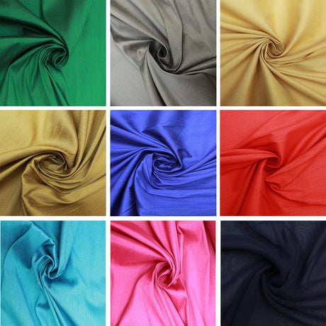 Premium Quality Dupion 60" Wide - Variations Available - Pound A Metre