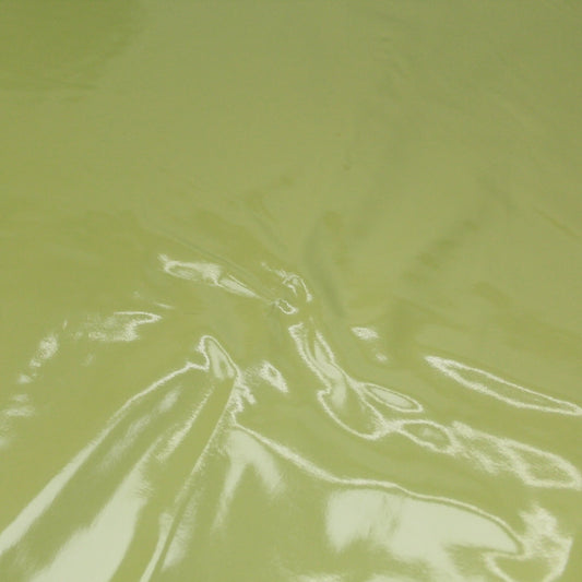 Premium Quality Luxury High Gloss Soft PVC Vinyl Fabric 55" Wide - Olive - Pound A Metre
