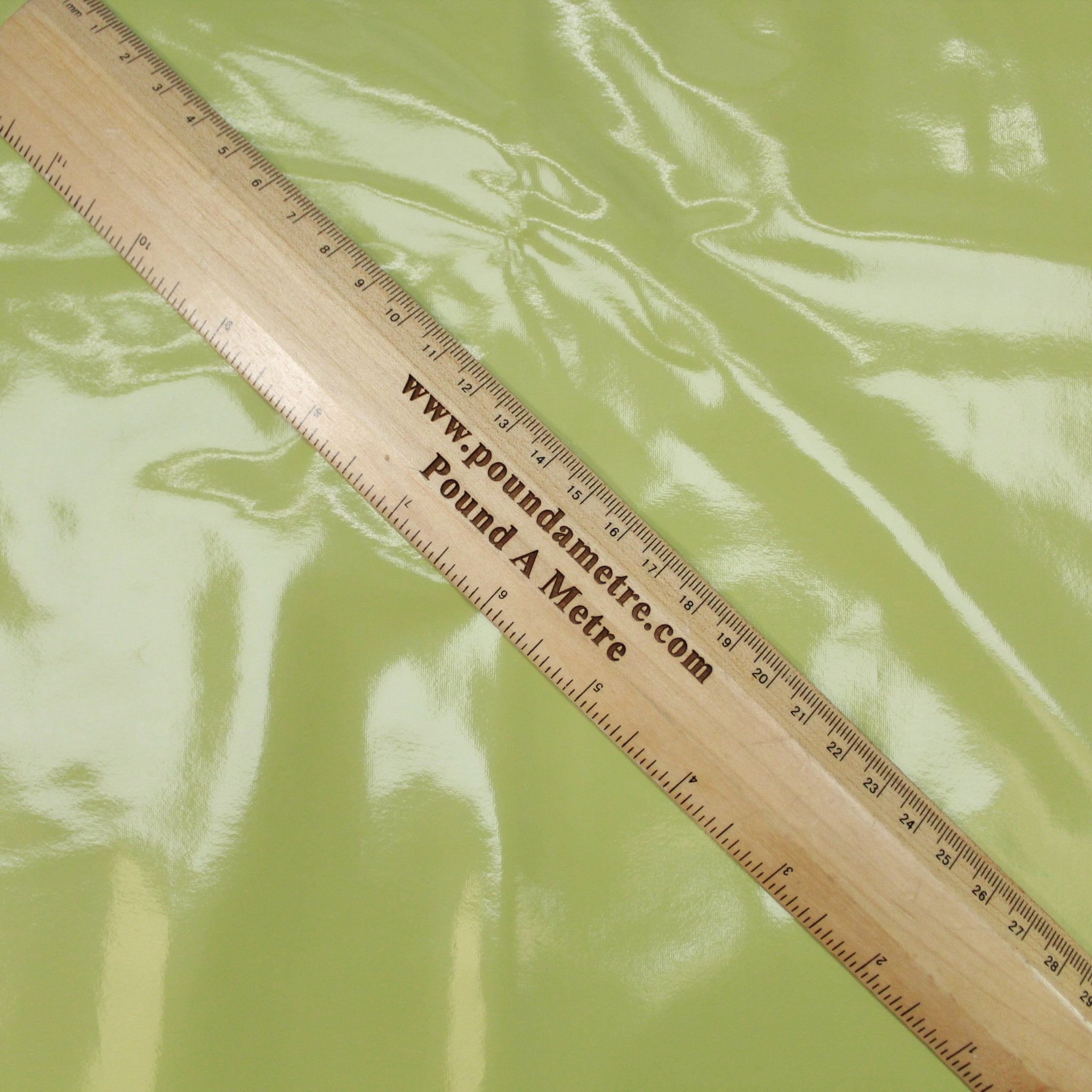 Premium Quality Luxury High Gloss Soft PVC Vinyl Fabric 55" Wide - Olive - Pound A Metre