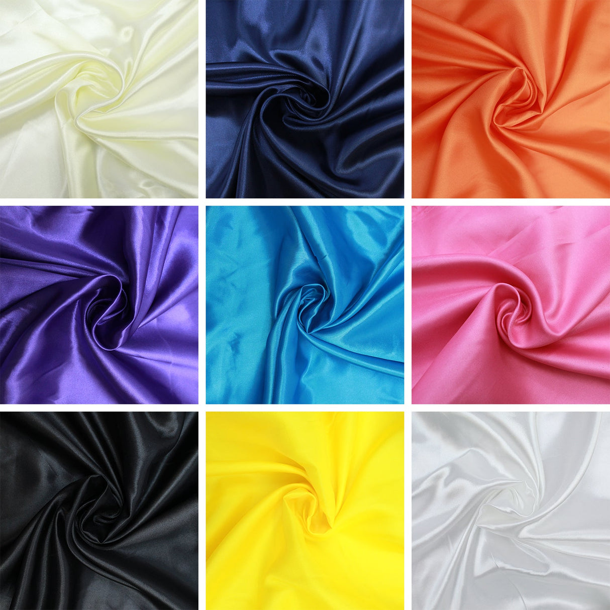 Premium Quality Polyester Satin 60" - Variations Available - Pound A Metre