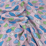 Pound A Metre 1 Metre Premium Quality Soft Cotton Jersey 'Dreaming Clouds' 55" Wide Baby Pink