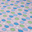 Pound A Metre 1 Metre Premium Quality Soft Cotton Jersey 'Dreaming Clouds' 55" Wide Baby Pink