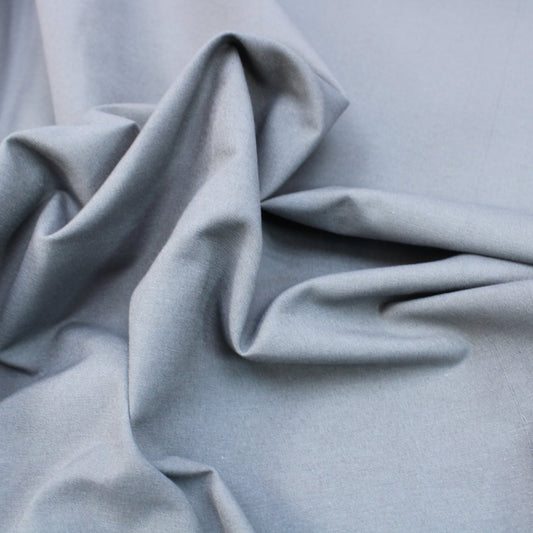 Premium Quality Super Wide Cotton Blend Sheeting, 'Grey', 94" Wide - Pound A Metre