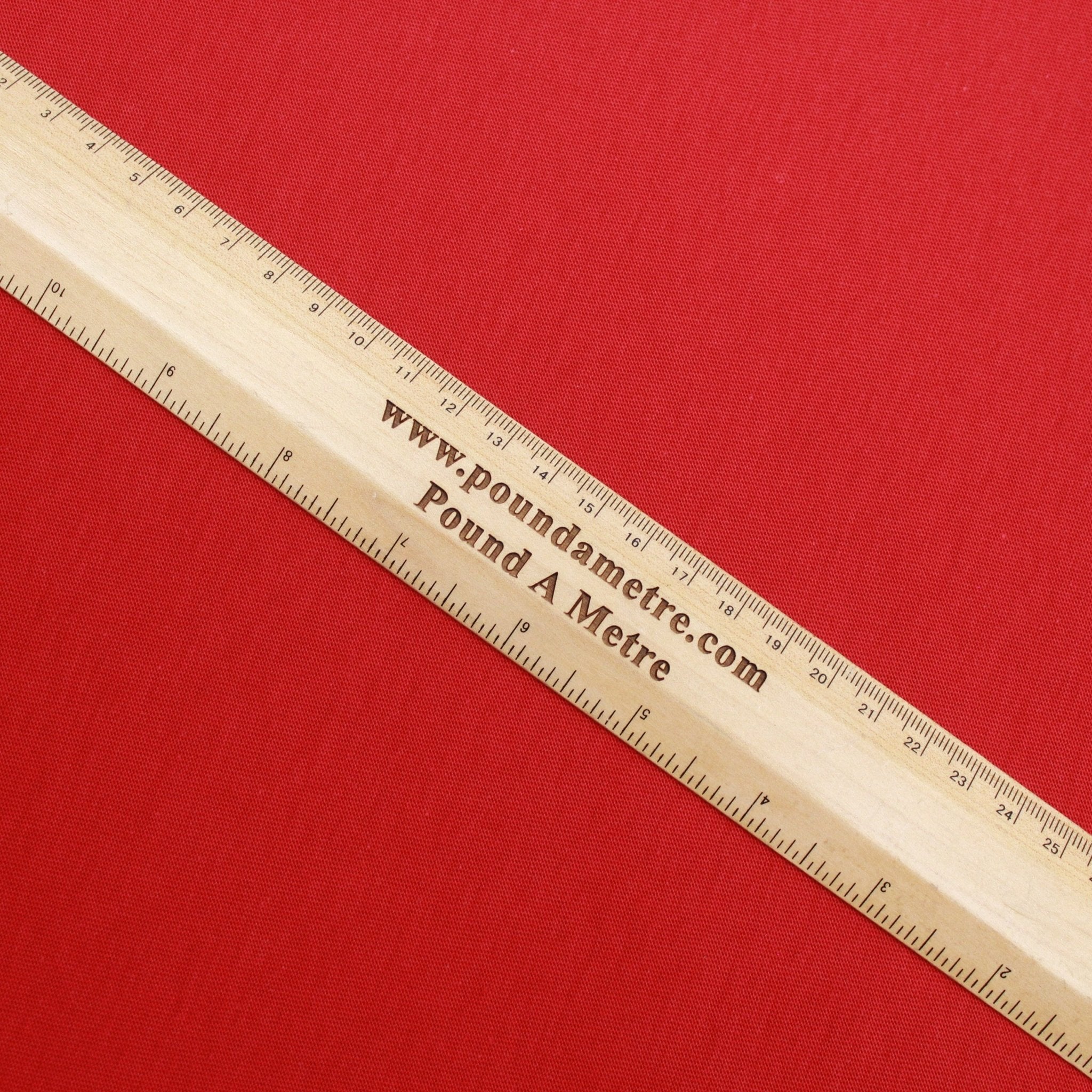 Premium Single Jersey Combed Cotton - Red - Pound A Metre