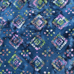 Quality 100% Cotton, Premium Batik, Diamond Splash 45" Wide Blue - Pound A Metre