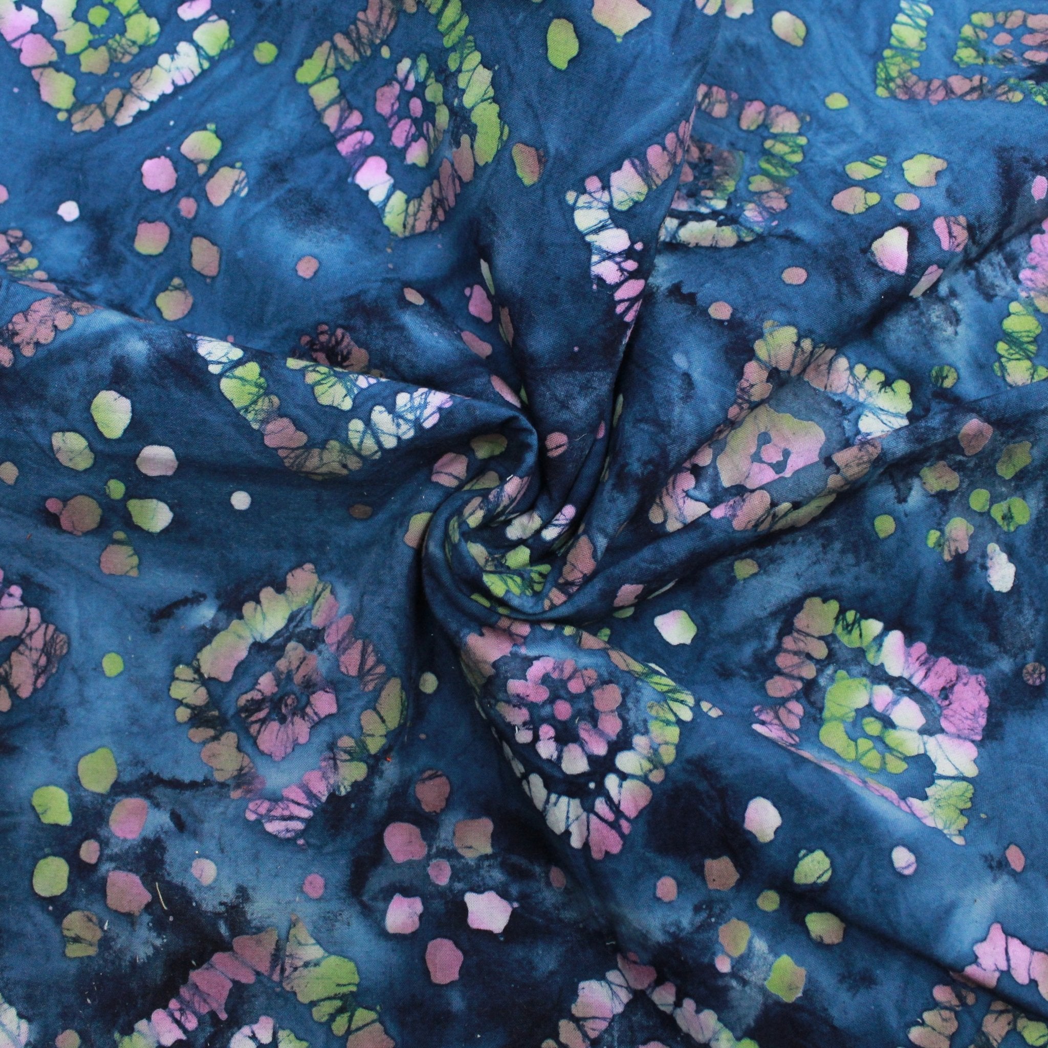 Quality 100% Cotton, Premium Batik, Diamond Splash 45" Wide Blue - Pound A Metre