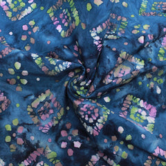 Quality 100% Cotton, Premium Batik, Diamond Splash 45" Wide Blue - Pound A Metre