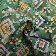 Quality 100% Cotton, Premium Batik, Diamond Splash 45" Wide Green - Pound A Metre