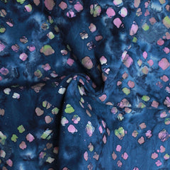 Quality 100% Cotton, Premium Batik, Diamond Spots 45" Wide Blue - Pound A Metre