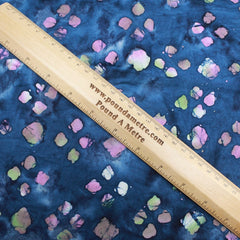 Quality 100% Cotton, Premium Batik, Diamond Spots 45" Wide Blue - Pound A Metre
