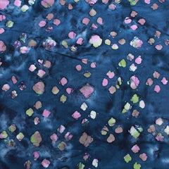 Quality 100% Cotton, Premium Batik, Diamond Spots 45" Wide Blue - Pound A Metre