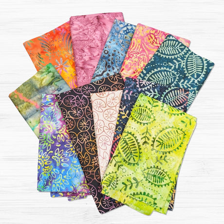 Pound A Metre Remnant Batik Fabric 100% Cotton Bundle (100g or 250g)