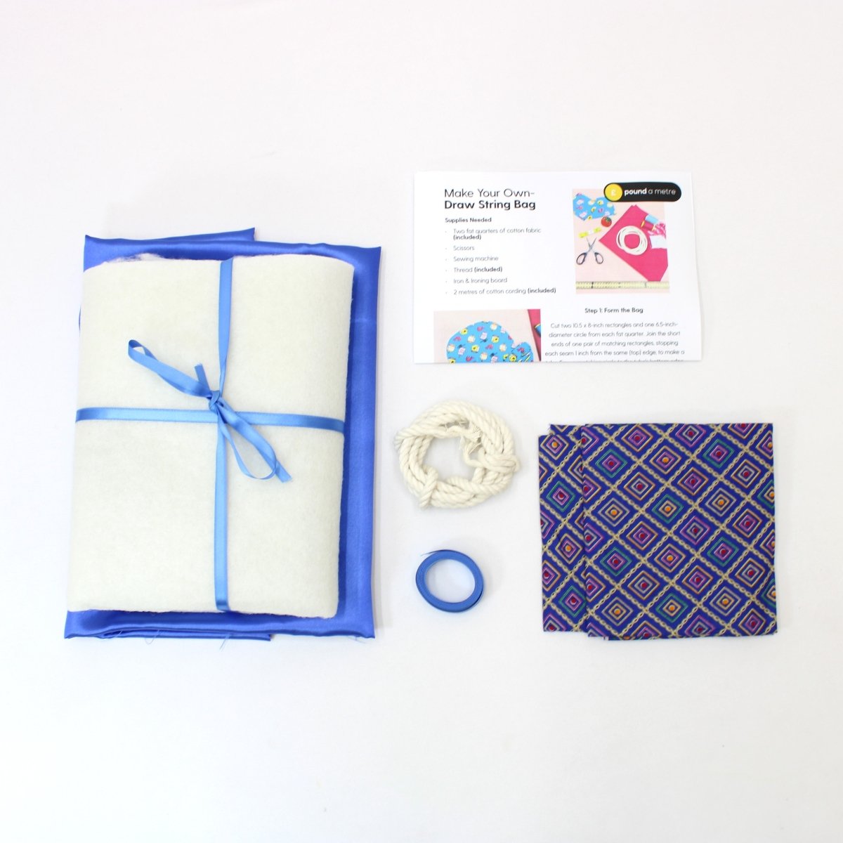 Sewing Kit- Make Your Own Drawstring Bag - Pound A Metre