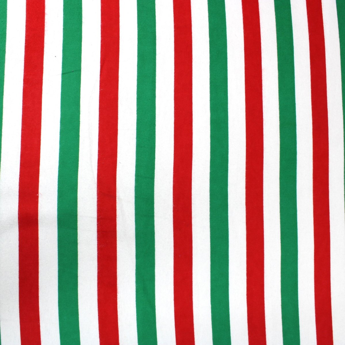Soft Brushed Striped Cotton 45” Wide - Red & Green - Pound A Metre