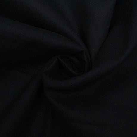 Pound A Metre Full Metre Soft Cotton Muslin - Black  (Colour: 87) 44" Wide