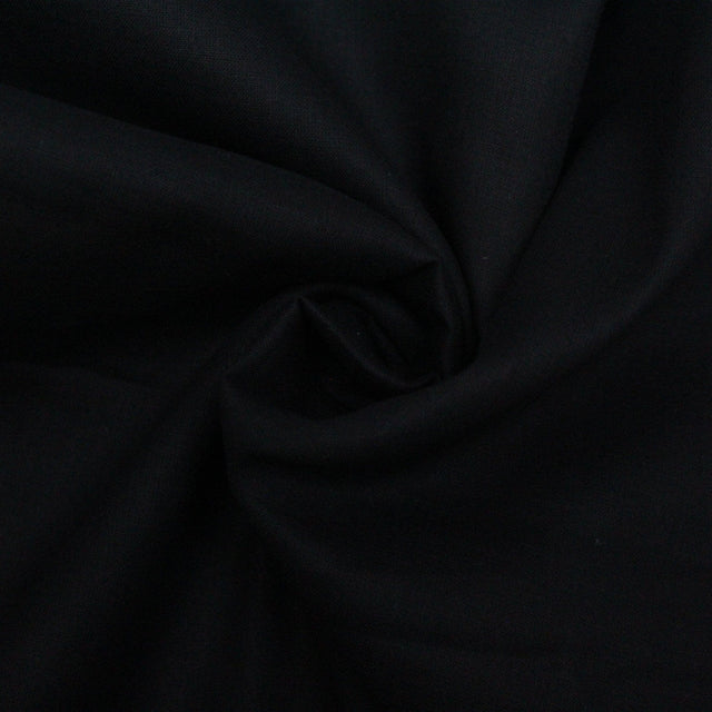 Pound A Metre Full Metre Soft Cotton Muslin - Black  (Colour: 87) 44" Wide