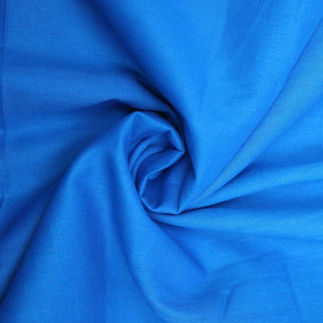 Pound A Metre Full Metre Soft Cotton Muslin - Blue (Colour: 142) 44" Wide