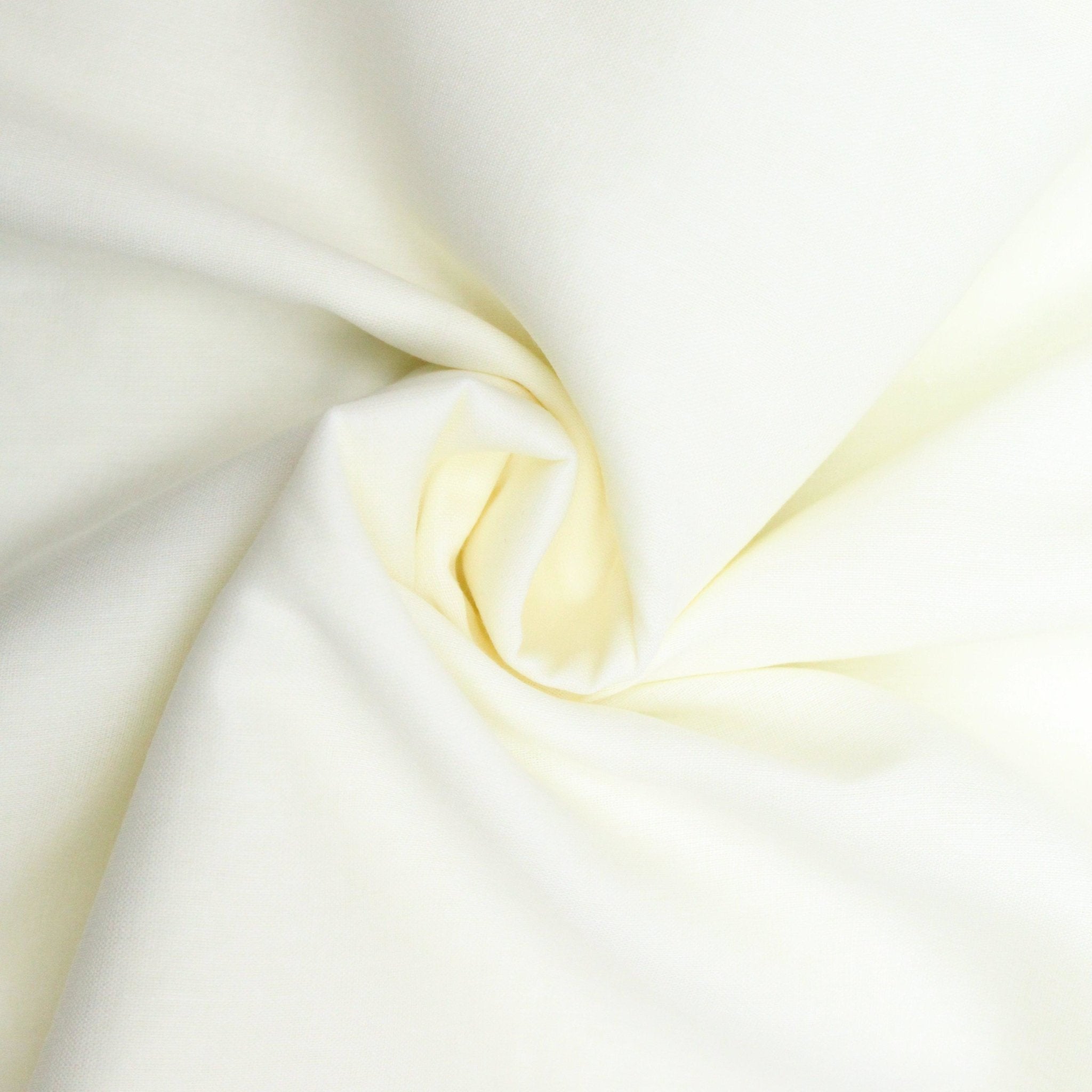 Soft Cotton Muslin - (Colour: 102) Ivory 44" Wide - Pound A Metre