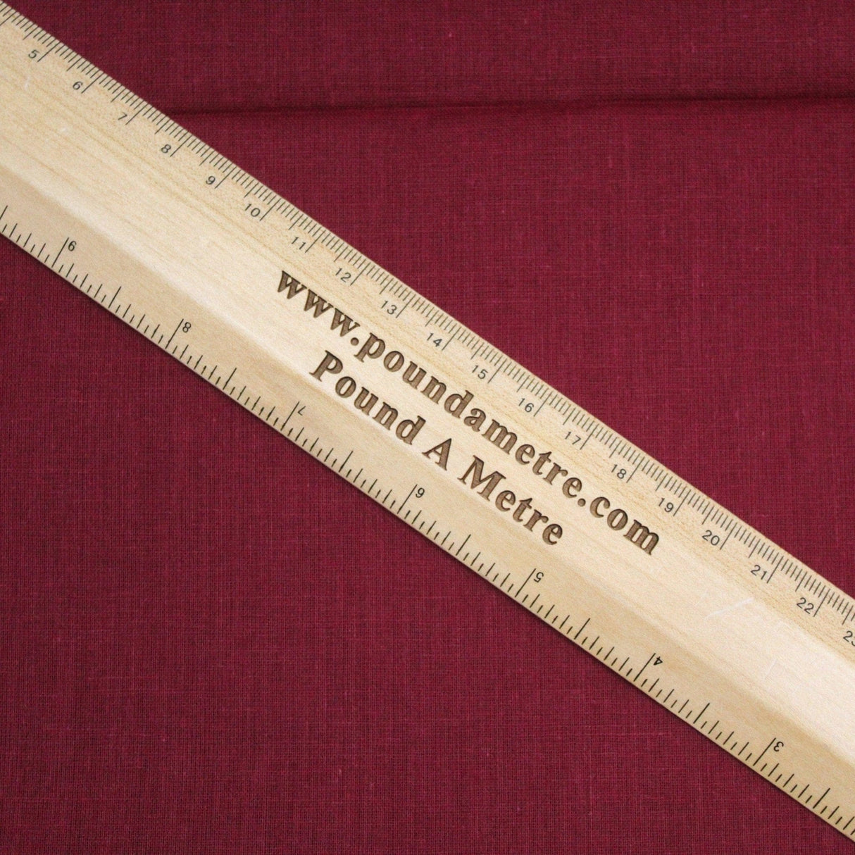 Pound A Metre Full Metre Soft Cotton Muslin - Maroon (Colour: 82) 44" Wide