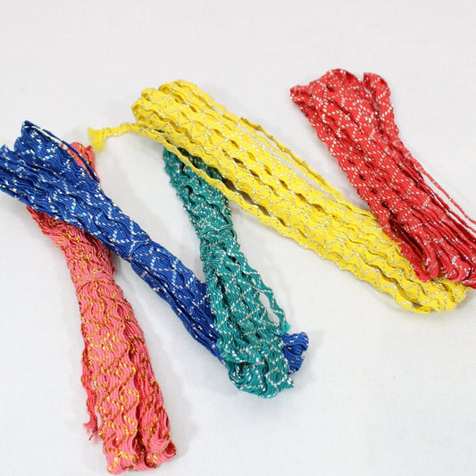 Sparkle RIC RAC Lace - Pack Of 5 - Assorted Colours - Pound A Metre