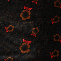 Super Soft Floral Stretch Velvet 60" Wide Amber & Red - Pound A Metre