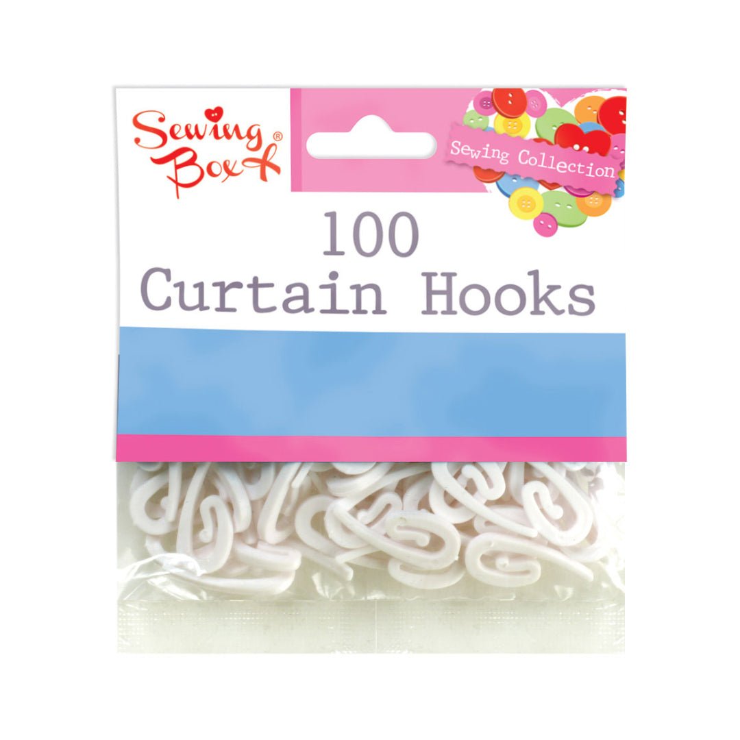 White Curtain Hooks- 100 Piece - Pound A Metre